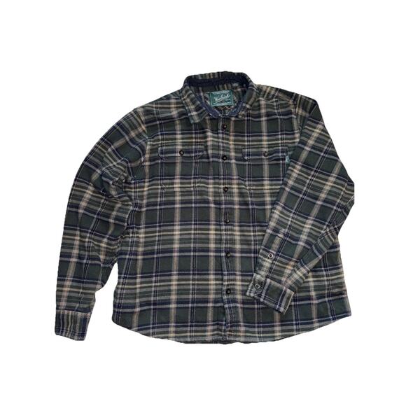 Woolrich Men’s Plaid Outdoors Woodsy 100% Cotton Green Navy Sz XXL - Picture 9 of 9